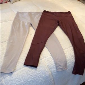 Two pairs of full length workout pants